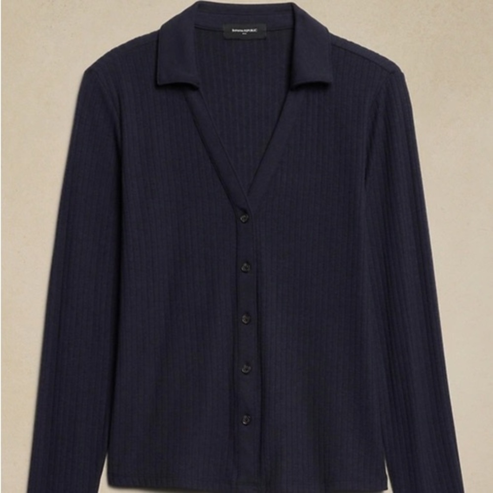 Banana Republi Collared Drop Needle Shirt